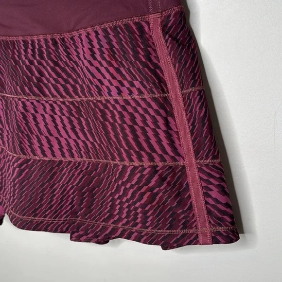 Lululemon Pace Rival Skirt II Shifted Horizon Red Grape Black / Bordeaux Drama - Picture 4 of 15